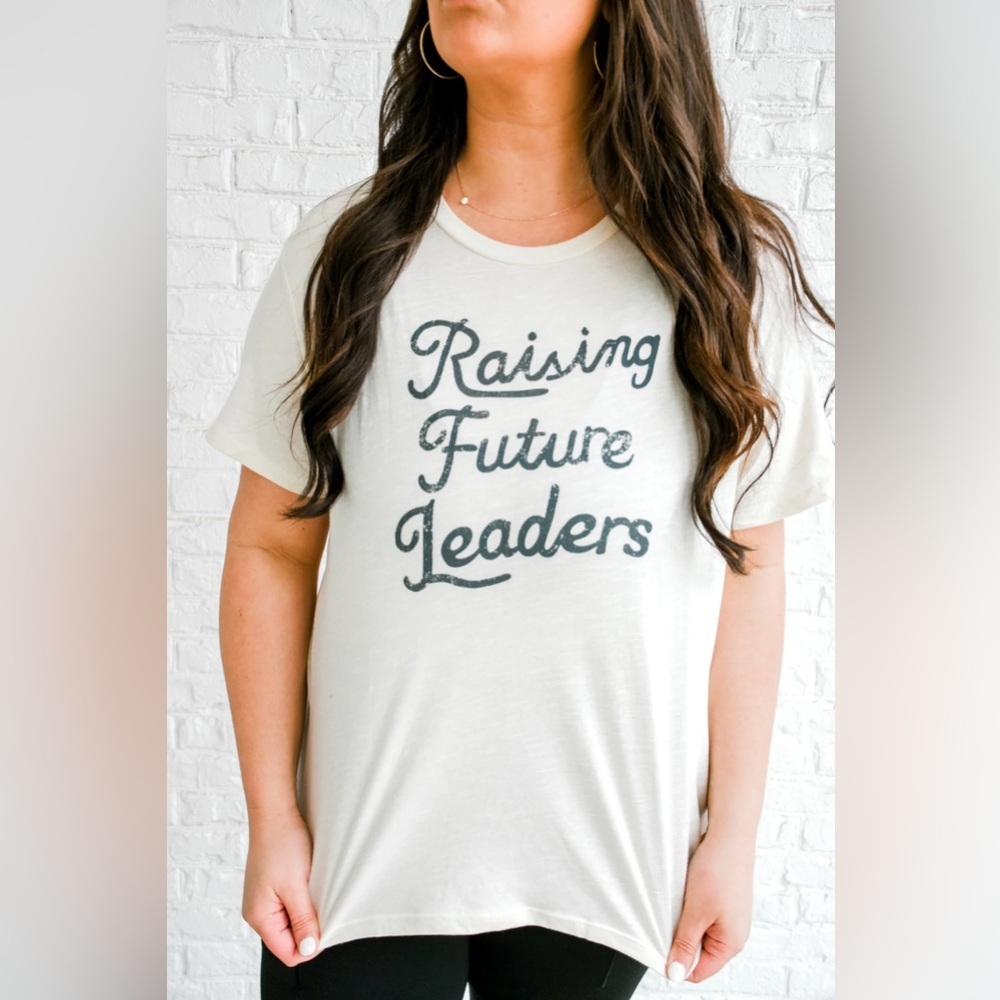 blank paige raising future leaders cotton short sleeve tshirt